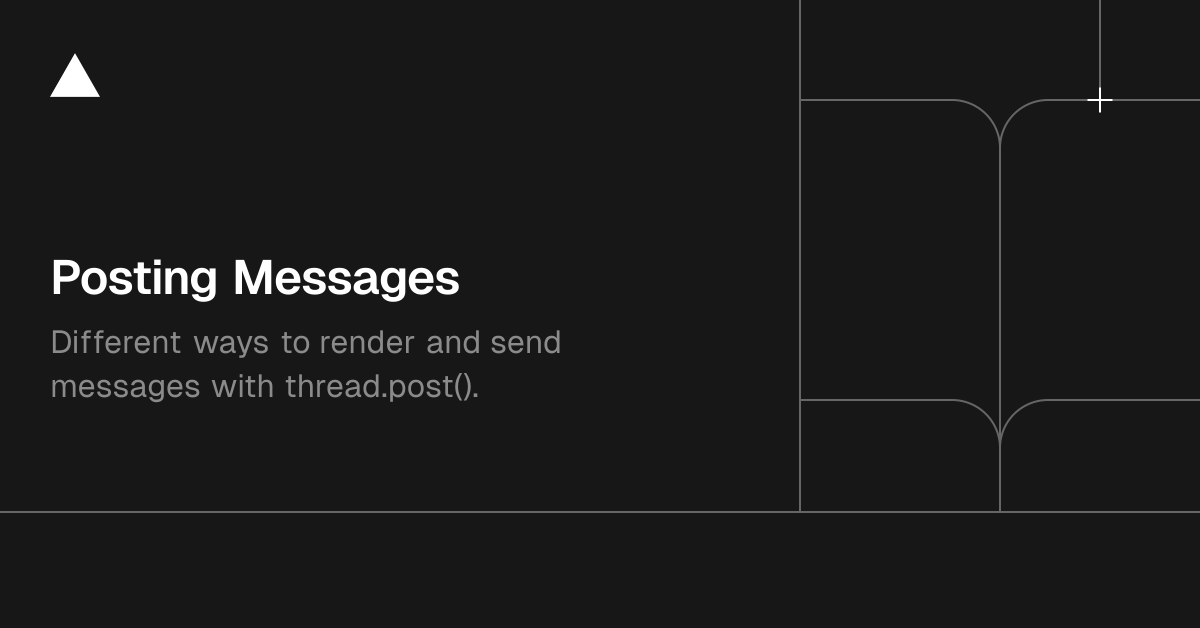Post Or Message Posting Messages | Chat SDK